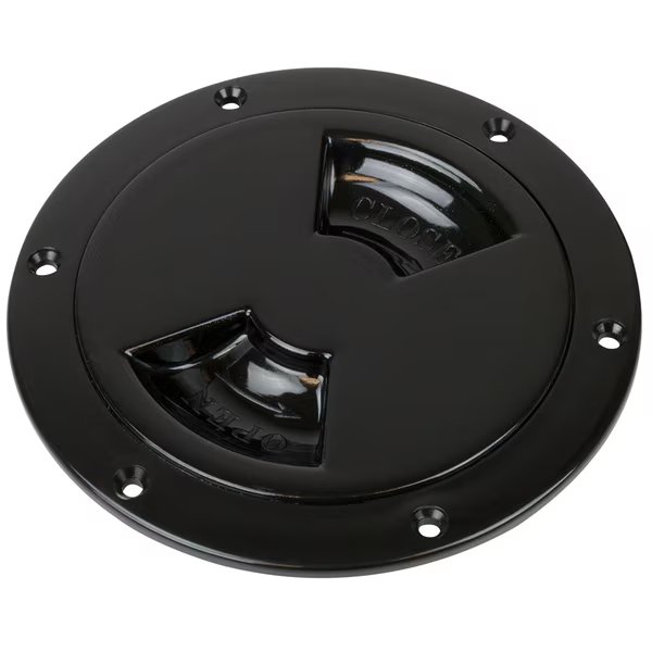 Smooth Quarter Turn Deck Plate - Black - 5